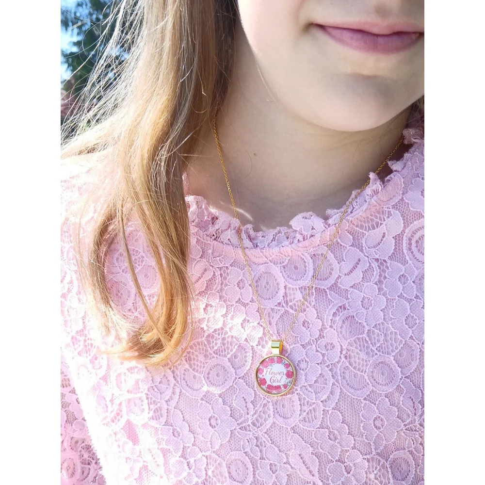 Flower Girl Necklace: Wedding Keepsake Gift